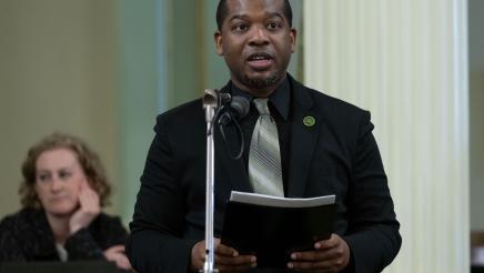 Assemblymember Dr. Corey Jackson Welcomes Mara James to the Floor